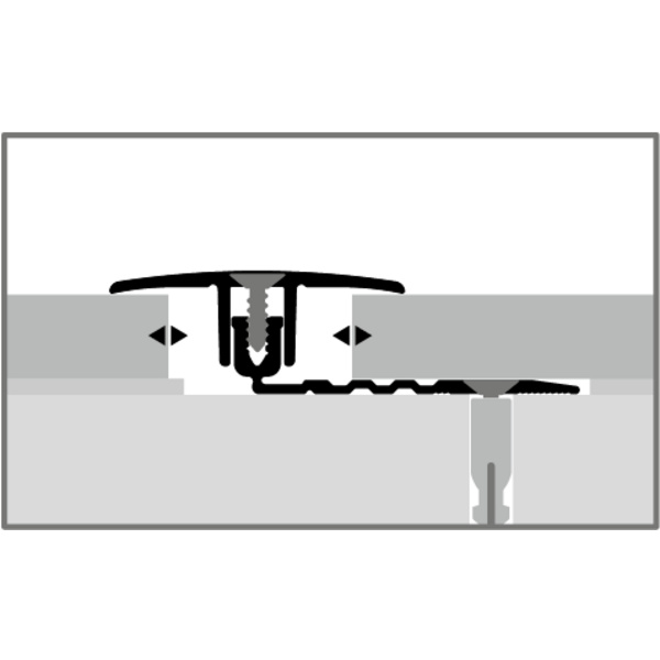 Combi Endprofil PF 258, Aluminium edelstahl, eloxiert