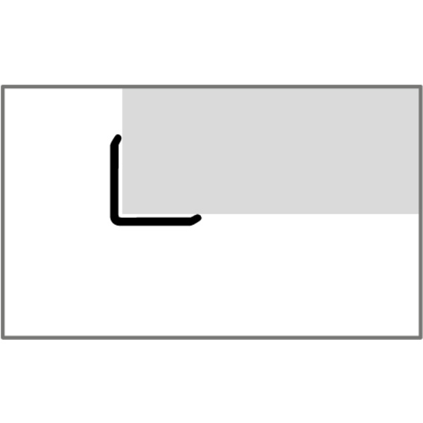 Eckschutzwinkel PF 271 U ungebohrt 20x20x1,3mm 2,5m Alu eloxiert edelstahlop. fein geschl.