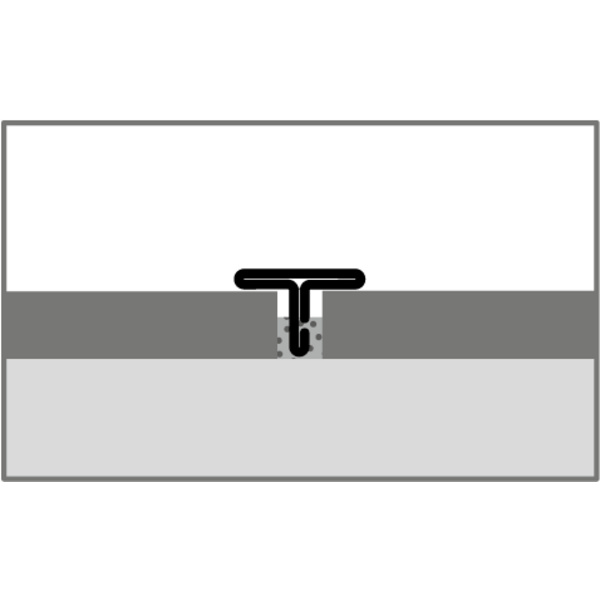 T-Profil PF 290F8 14x7.5x8mm 2.5m Edelstahl matt gebürstet