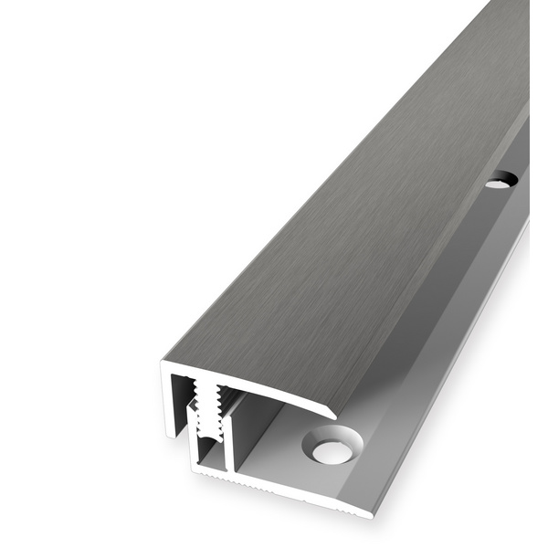 Endprofil PF 557, Aluminium edelstahl, eloxiert