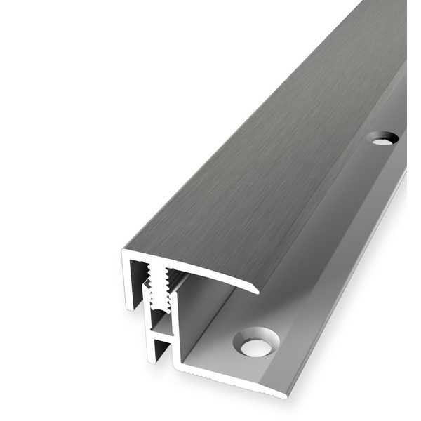 Endprofil PF 560, Aluminium edelstahl, eloxiert