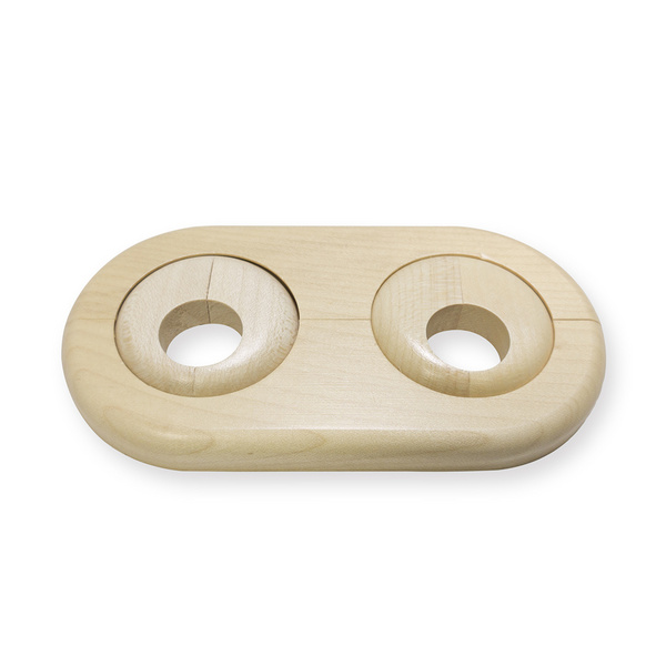 Heizrohrrosette PF Ro H 70x130mm 18mm Echtholz Ahorn