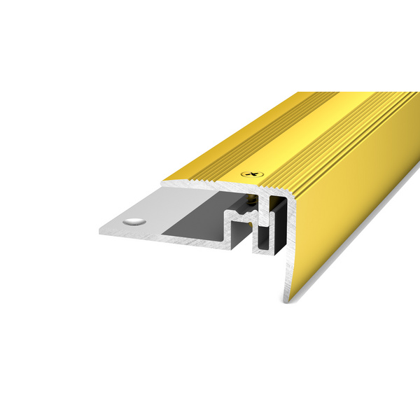 PS 400 Treppenkantenprofil für Belagstärken von 12 - 18mm 65x35x1000mm, gold