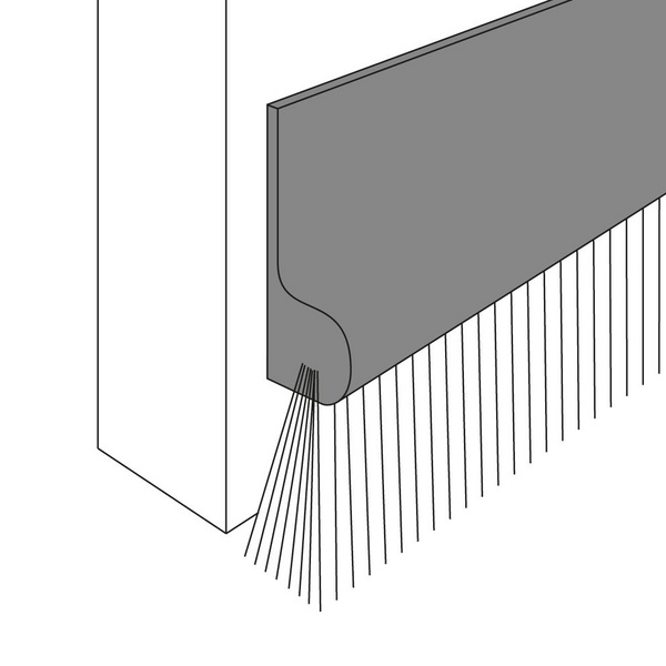 Türbodendichtung - selbstklebend 100cm braun
