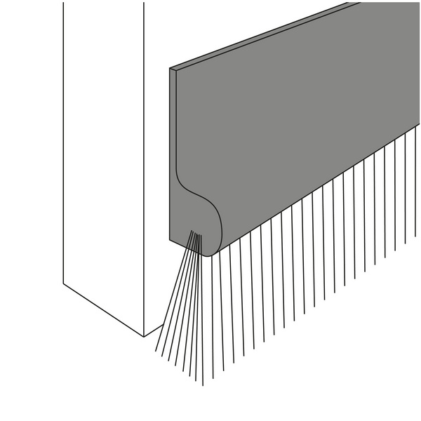 Türbodendichtung - selbstklebend 100cm braun