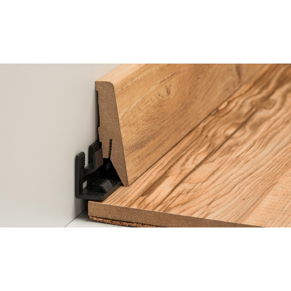 Eckenstäbchen für Laminat-Sockelleisten Nr. 809, 18x58mm, mit Aufsteckmontage 4 St. / Beutel, Alu gebürstet