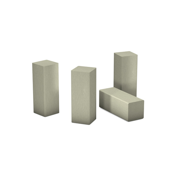 Eckenstäbchen für Laminat-Sockelleisten Nr. 809, 18x58mm, mit Aufsteckmontage 4 St. / Beutel, Edelstahl gebürstet