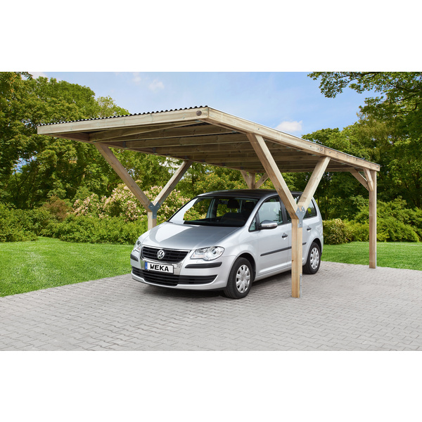 Y-Einzelcarport, mit PVC-Dachplatten