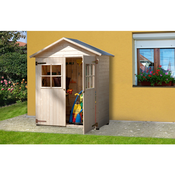 Garten-/Terrassenschrank 357 Gr.2, natur, Satteldach, 14mm, DT
