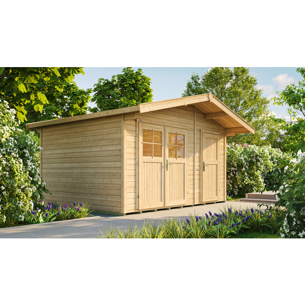 Gartenhaus 261 Gr.1, 28mm, DT, Nebenraum m. ET, mit 2. Raum