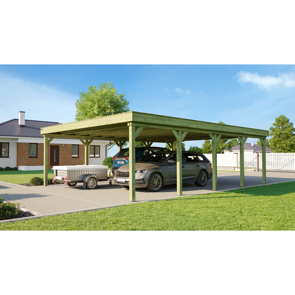 Doppelcarport 609 Gr. 2 mit Trapezblech-Dach