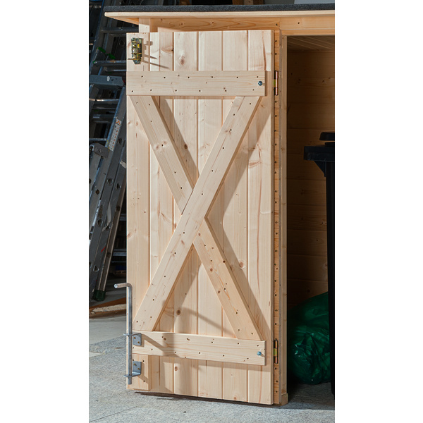 Fahrrad- und Mülltonnenbox, natur, 19mm