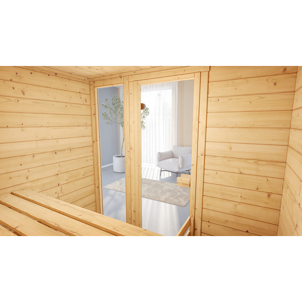 Massivholzsauna VALIDA 2 GTF, Komapkt 5.4