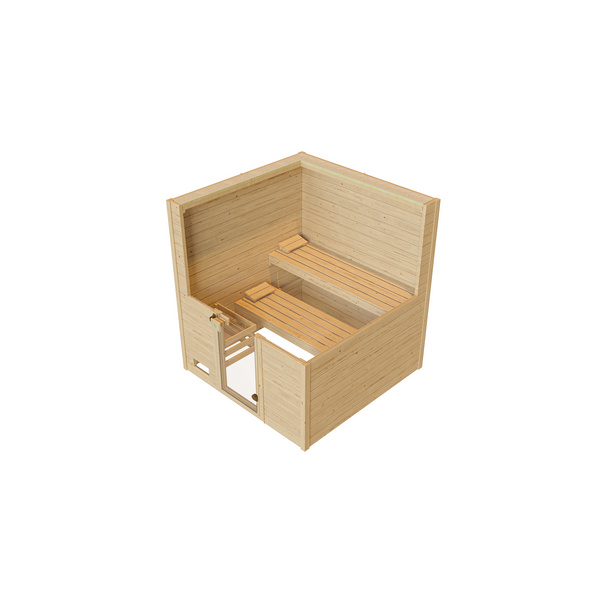 Massivholzsauna VALIDA 3 GT, OS 7.5
