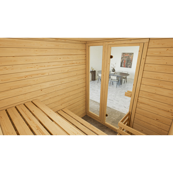Massivholzsauna 38mm VALIDA 3 GTF
