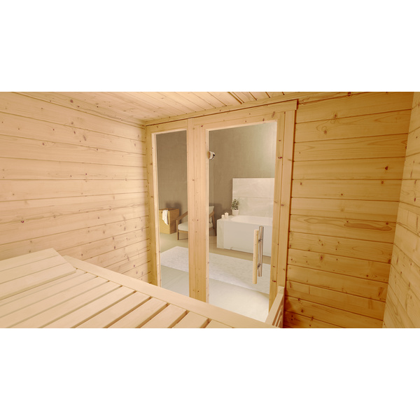 Premium-Massivholzsauna 45mm BERGEN 1 GTF