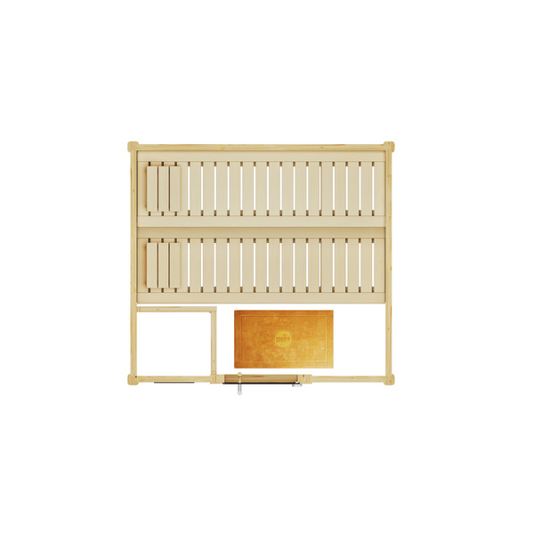 Premium Massivholz-Sauna BERGENGr. 1.8 Sparset 7, 5 kW BioS inkl. digitaler Steuerung 1.8 GT