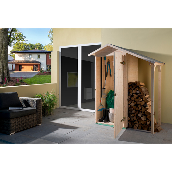 Garten-/Terrassenschrank 351 A Gr.1 Satteldach, 14mm, ET, Schleppdach 50cm