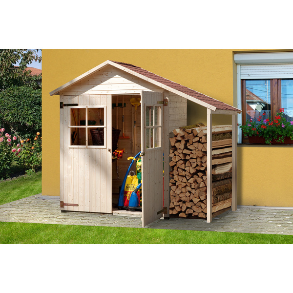 Garten-/Terrassenschrank 357 A Gr.2 Satteldach, 14mm, DT, Schleppdach 50cm