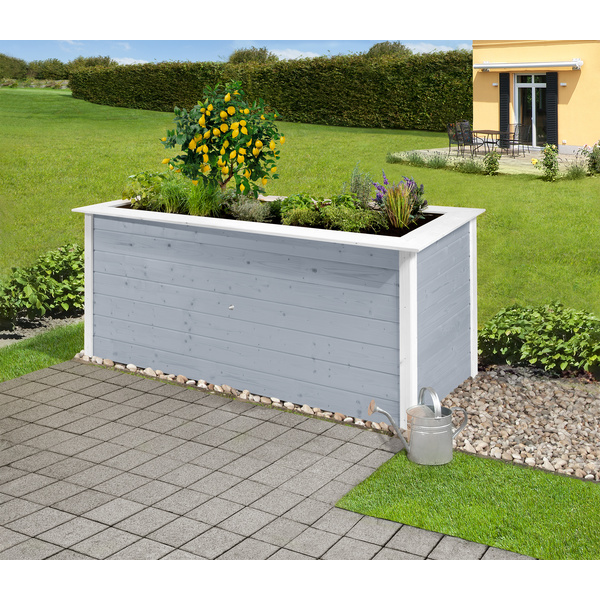 Profi-Hochbeet 669 C, grau/weiss, 28mm
