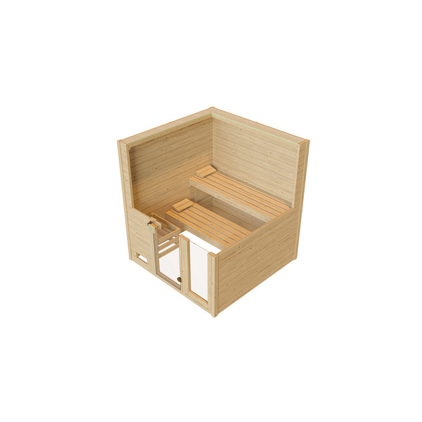 Massivholzsauna VALIDA 3 GTF, BioS 7, 5