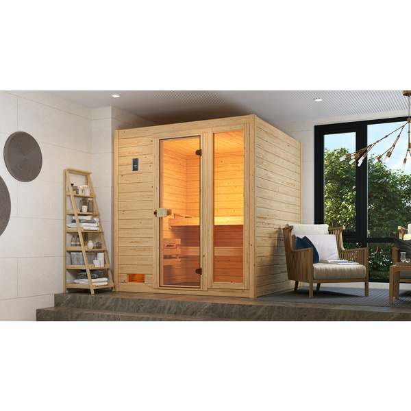 Massivholzsauna VALIDA 3 GTF, BioS 7, 5
