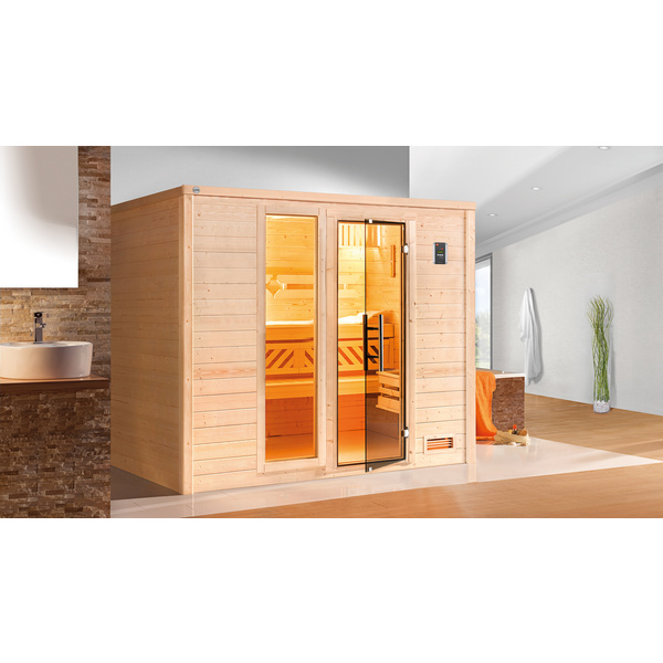 Massivholzsauna BERGEN 3 GTF, Komapkt 9.0