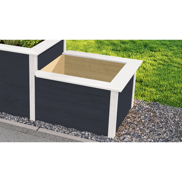 Hochbeet 205x79 21mm, ant, Stufe