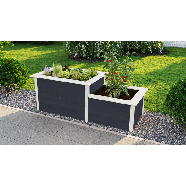 Hochbeet 205x79 21mm, ant, Stufe