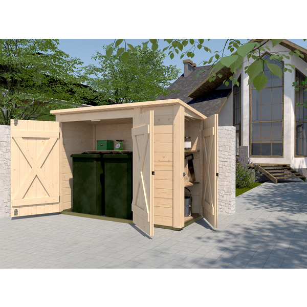 Multibox mit Regalsystem, natur, 21mm