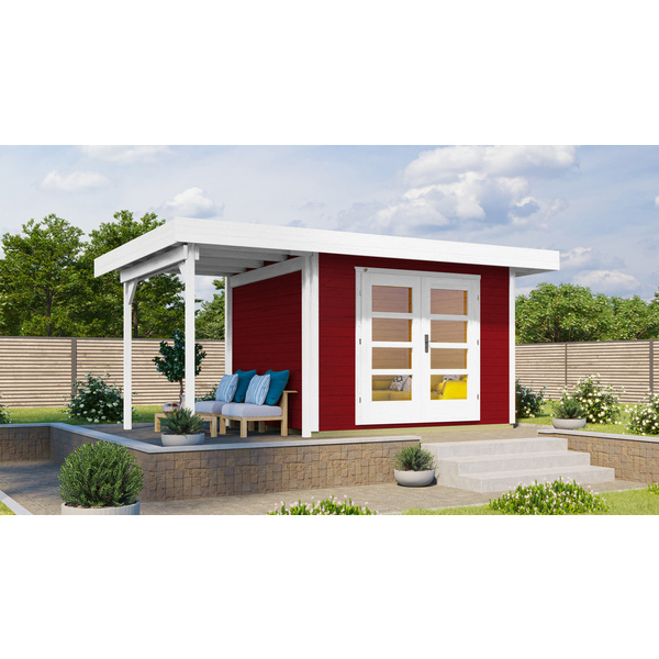 Designhaus 126 A Gr.1, schwedenrot, 28mm, DT, Anbau ca. 150cm, ohne RW