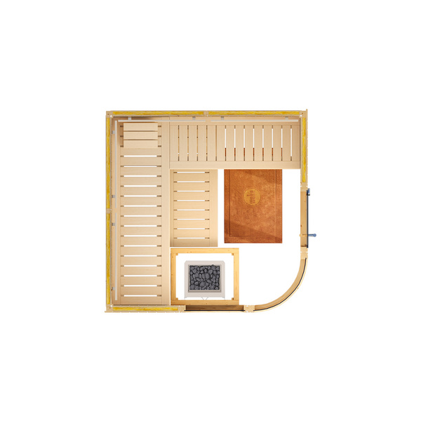 Design-Sauna SARA 1 inkl. 7, 5 kW OS-Ofenset