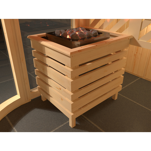 Design-Sauna SARA 1 inkl. 7, 5 kW OS-Ofenset