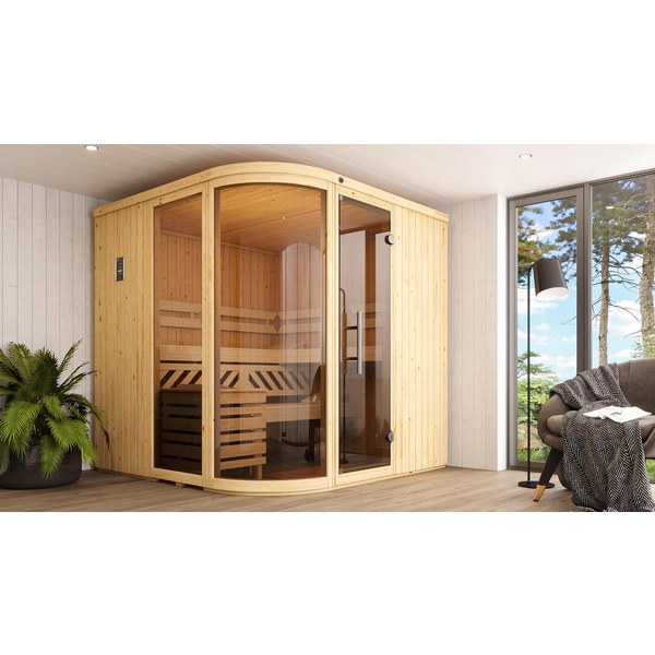 Design-Sauna SARA 1 inkl. 7, 5 kW OS-Ofenset