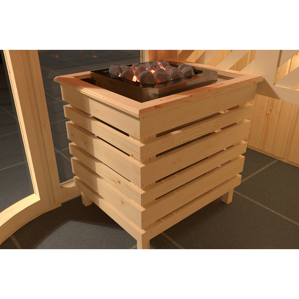 Design-Sauna SARA 2 inkl. 9, 0 kW OS-Ofenset