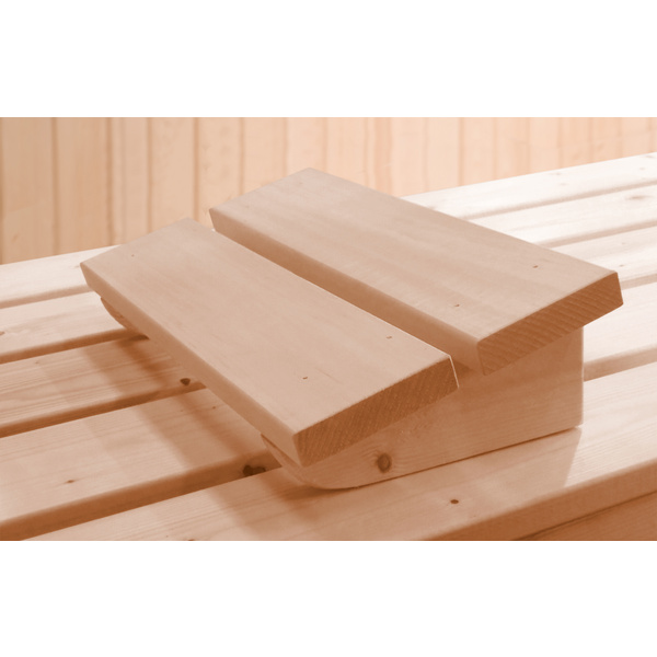 Massivholz-Elementsauna 38mm LAUKKALA 1 GT, Kompakt 3, 6, Leuchte