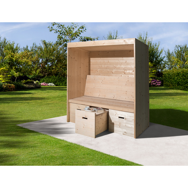 Gartenlaube Bozen, Kastenform, natur