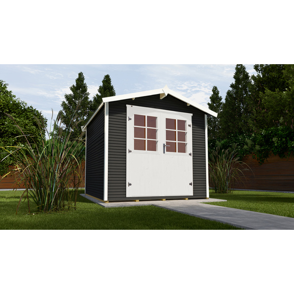 Gartenhaus 218 Gr.1, 28mm, Satteldach mitLine, anthrazit, DT