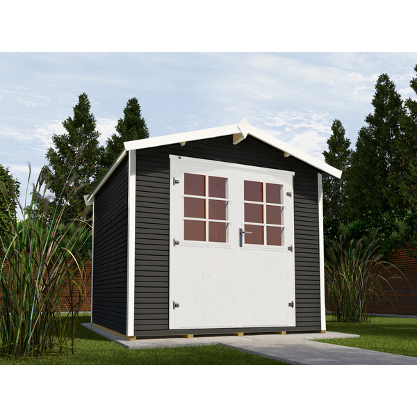 Gartenhaus 218 Gr.2, 28mm, Satteldach mitLine, anthrazit, DT