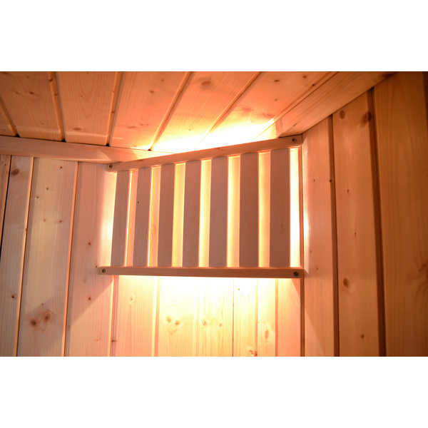 Massivholz-Elementsauna 38mm LAUKKALA 1 GT inkl. Sauna-Leuchtenset