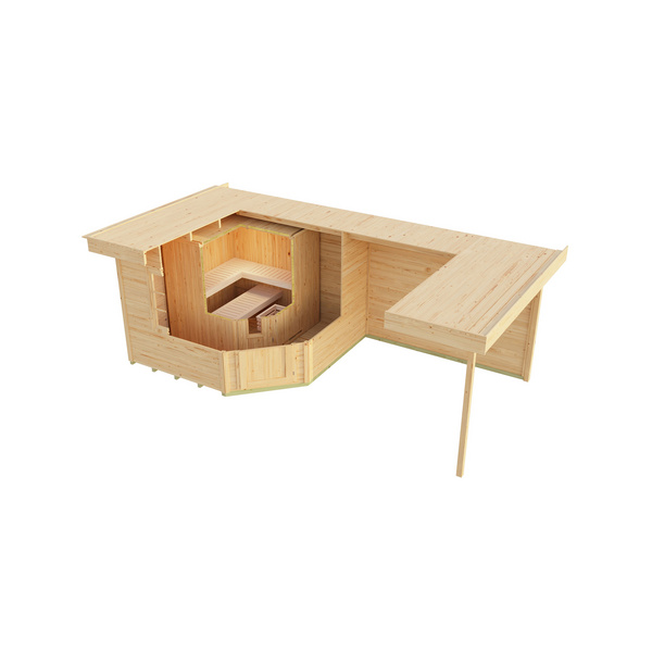 Saunahaus SALO2 BioS 7, 5 KW, rot