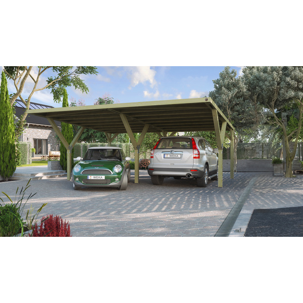 Y-Doppelcarport, ohne Dacheindeckung