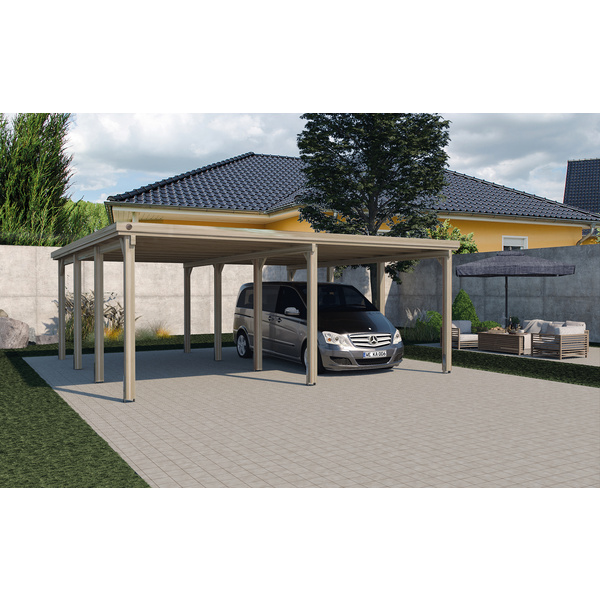 Flachdach-Doppelcarport 618 Gr.2 ohne Dacheindeckung