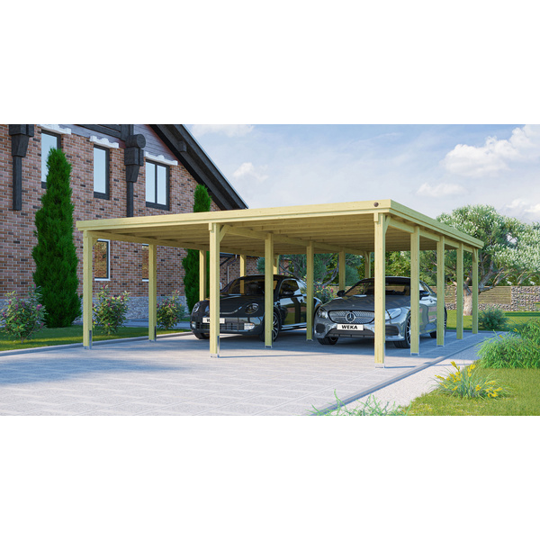 Flachdach-Doppelcarport 618 Gr.3 ohne Dacheindeckung
