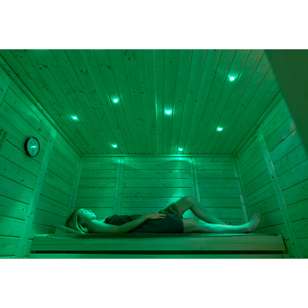 Design-Sauna KEMI PANORAMA 2 inkl. 7, 5 kW BioS-Ofenset