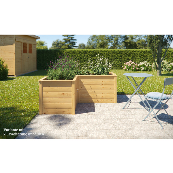 Ergänzungssatz Hochbeet Modular, 21mm, natur, 67cm