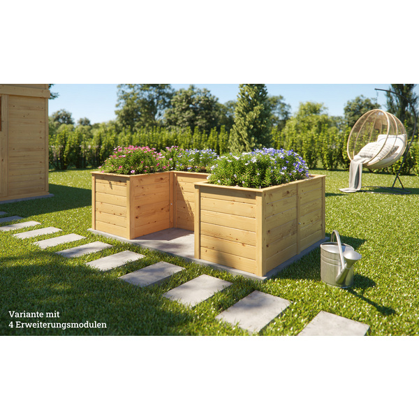 Ergänzungssatz Hochbeet Modular, 21mm, natur, 67cm