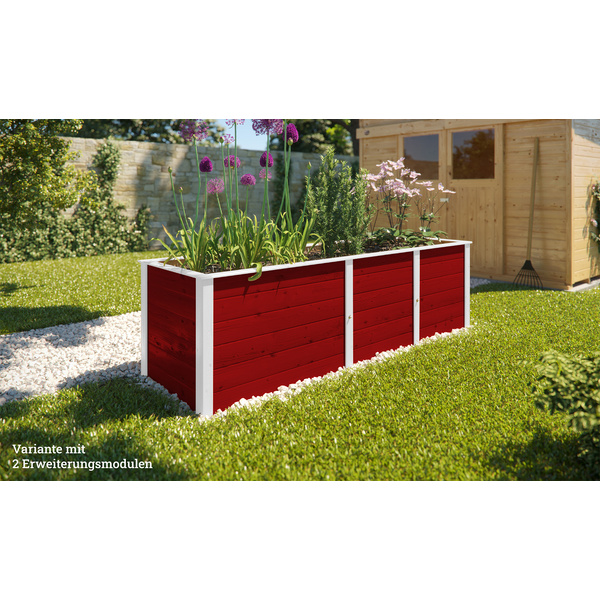Ergänzungssatz Hochbeet Modular, 21mm, rot, 67cm