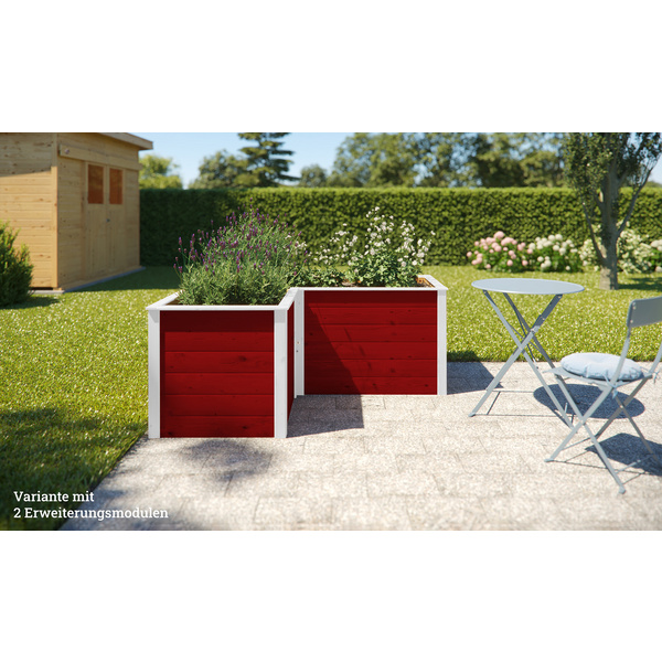 Ergänzungssatz Hochbeet Modular, 21mm, rot, 67cm