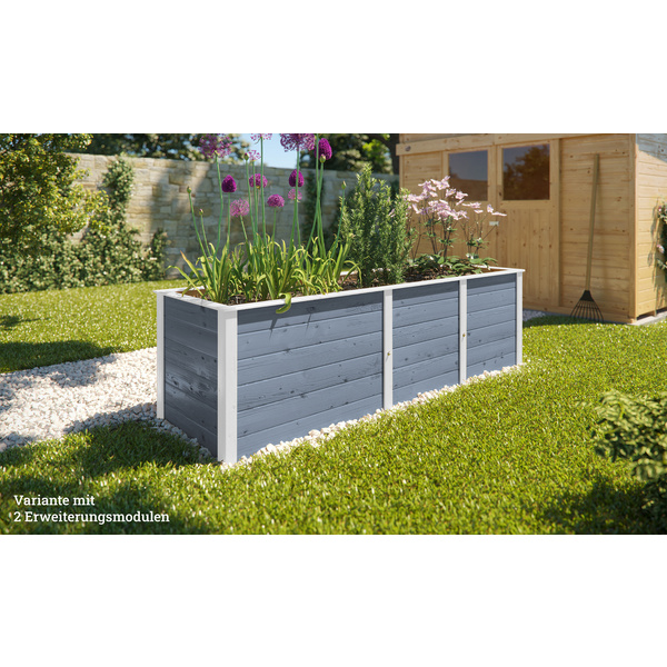 Ergänzungssatz Hochbeet Modular, 21mm, grau, 67cm